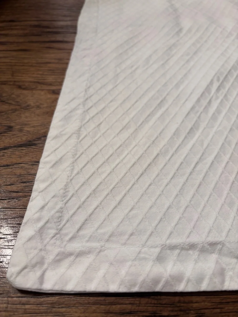 Wamsutta White Quilted Euro Pillow Cover 24x24 Cotton Envelope Closure